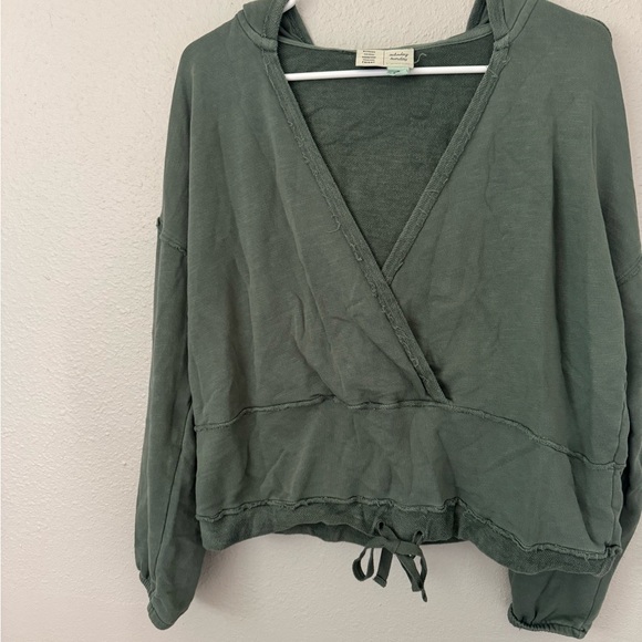Anthropologie Sweaters - Anthropologie Green Wrap Sweater